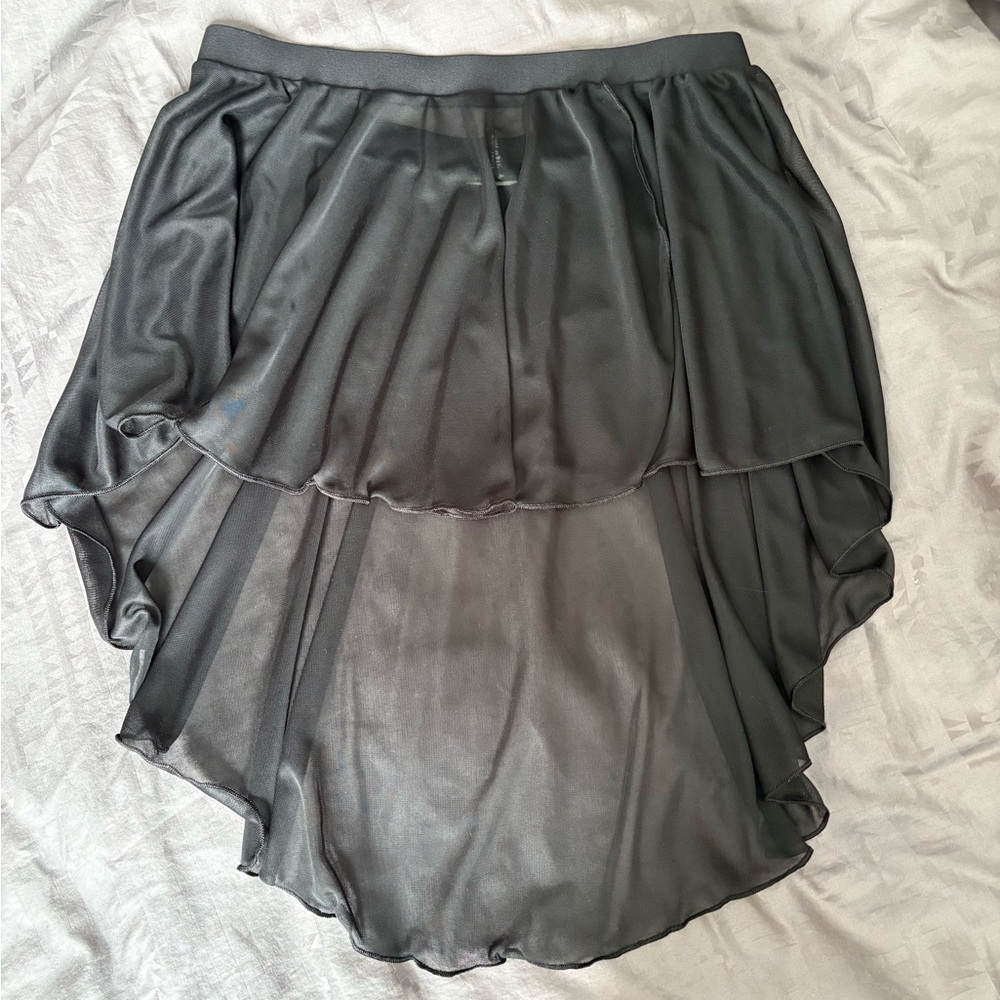 Elegant Black Ballet High-Low Women's Skirt